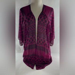 EXPRESS WOMEN PURPKE AND BLACK KIMONO SIZE SMALL PETITE